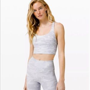 NWT* Lululemon white Camo Energy Longline Bra women’s size 4
